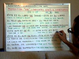 Learn Spanish with Rodrigo: Spanish preposition "DE" (of) & Solution to Spanish language Daily Quiz #21